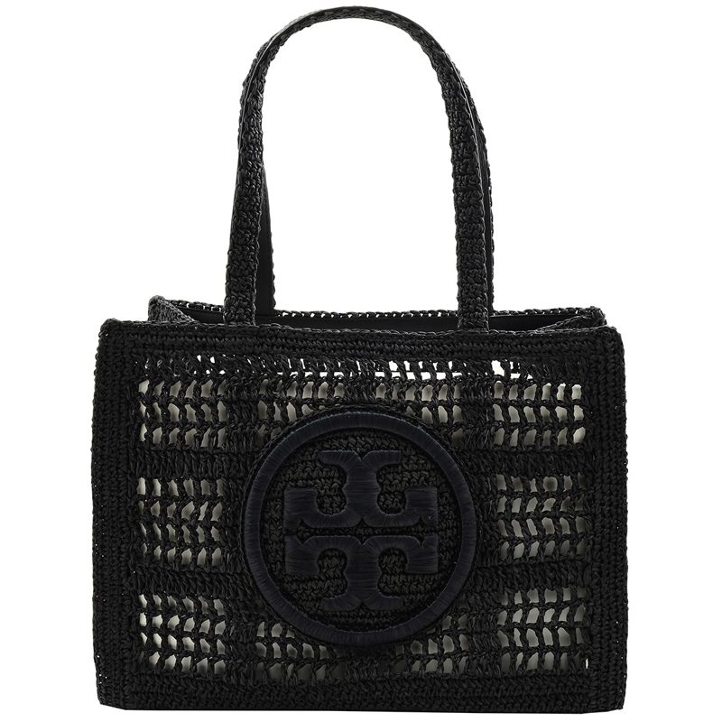 Black Small Hand-Crochete Ella Tote Bag