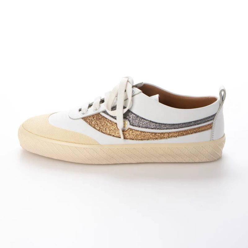 Shennon Ladies White Round Toe Sneakers