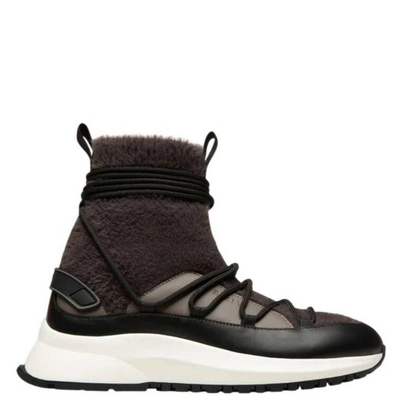 Dalyla Cashmere and Leather Sneakers