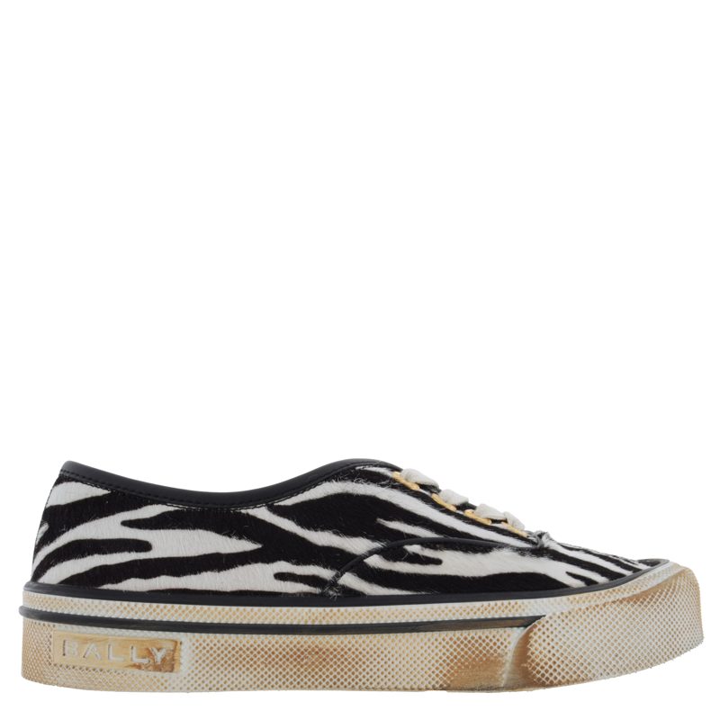 Lyder Zebra Print Hair Calf Sneakers
