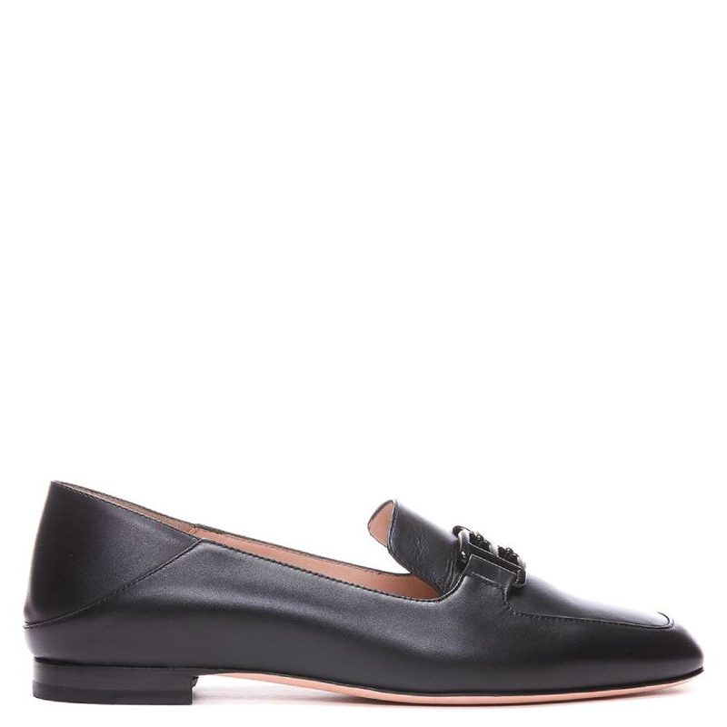 Ellah Logo Plaque Leather Loafers