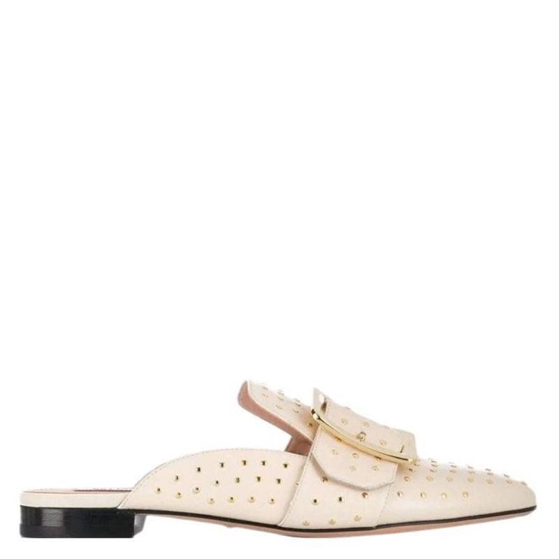 Janesse Studded Leather Mules