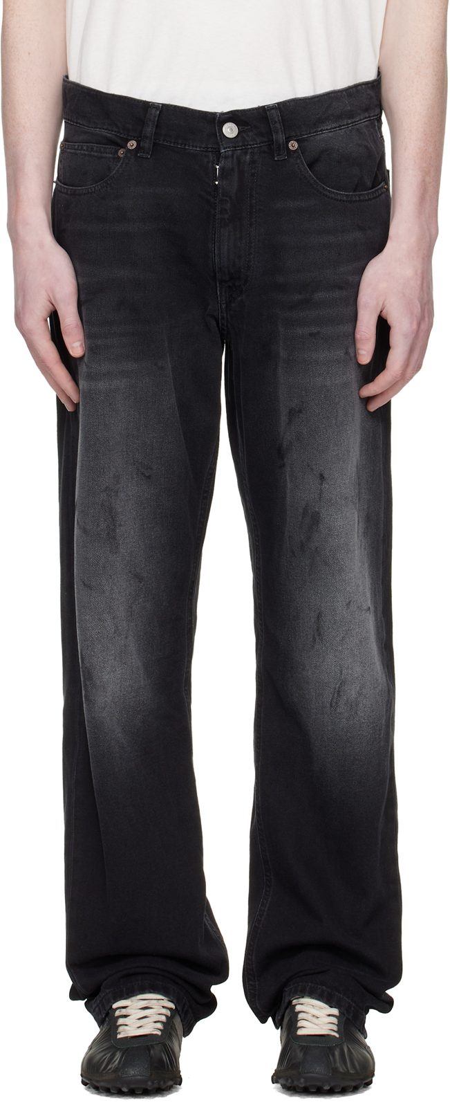 Black Straight-Leg Jeans 261188M186002