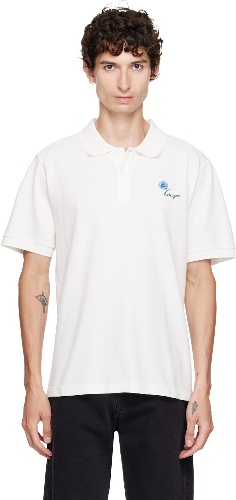 겐조 Paris Tulip Embroidered Polo 262387M212002