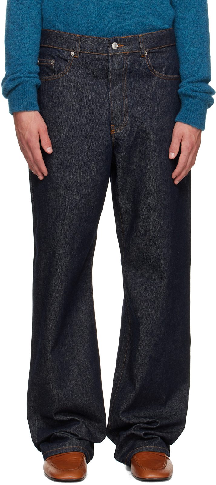 Blue Loose Fit Jeans 262358M186008