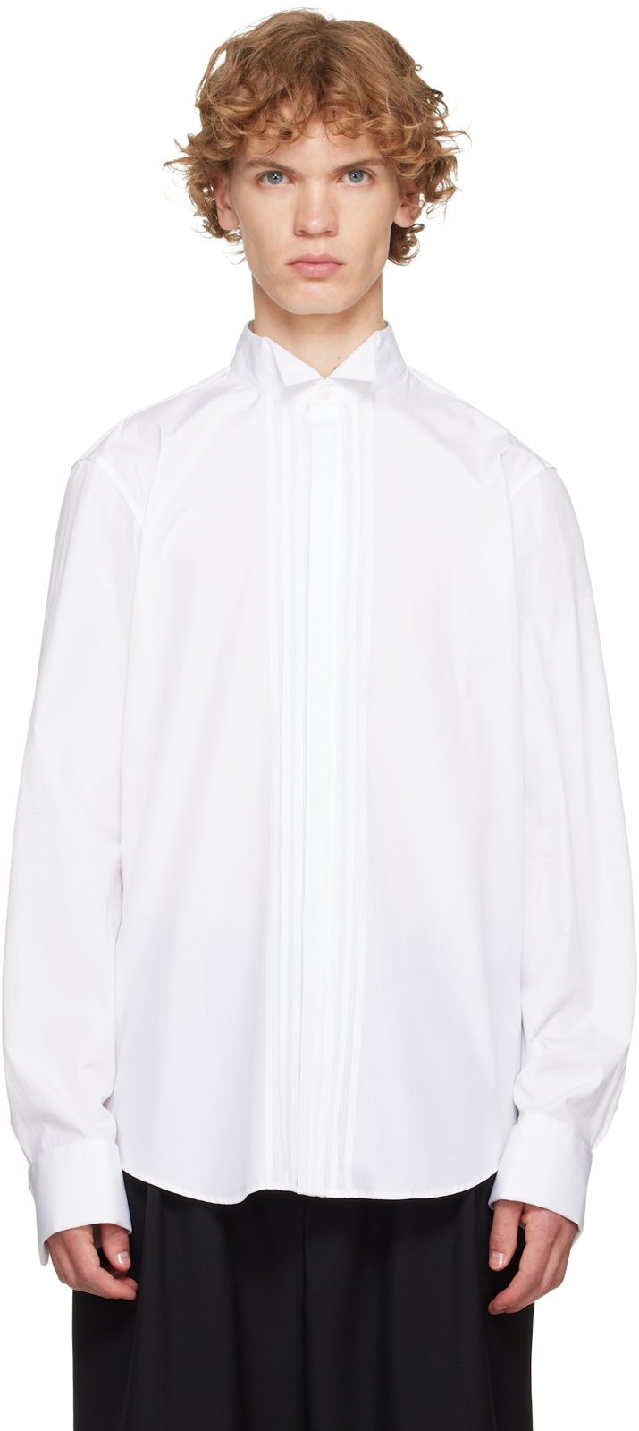 White Cotton Shirt 262358M192082