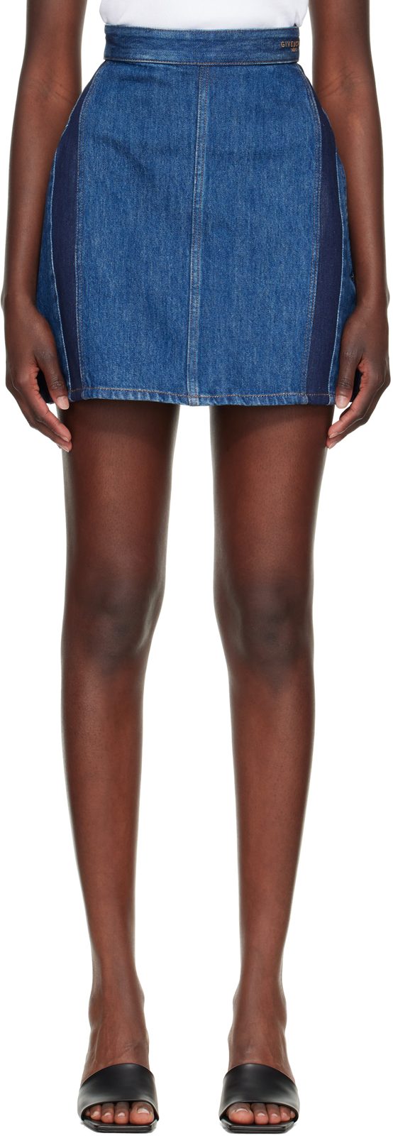 Blue Cocoon Denim Miniskirt 262278F090000