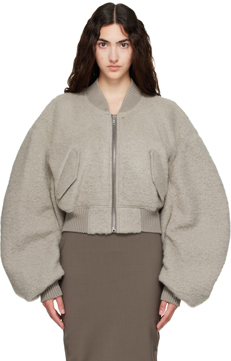 Gray Tower Secchia Cropped Flight Jacket 262232F058001