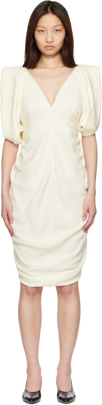 오프화이트 Cocktail Crepe Midi Dress 261404F052008