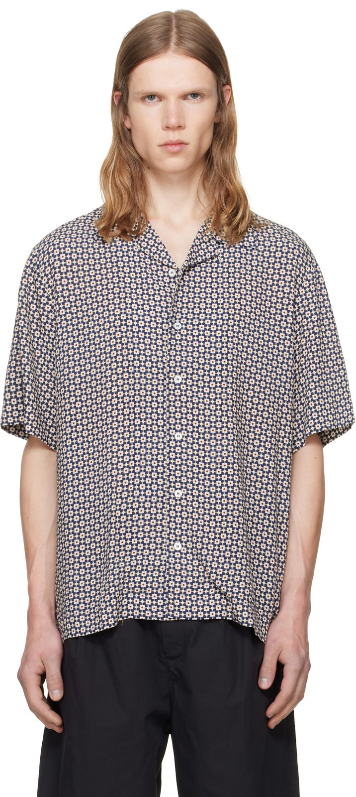 Navy & Red Bennet Shirt 262252M192019