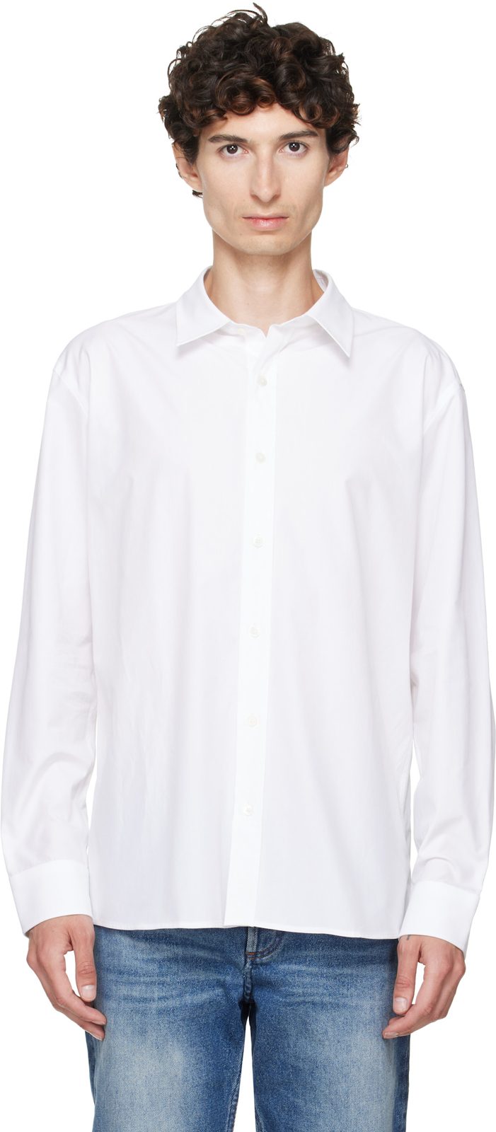 White Lino Shirt 262252M192003