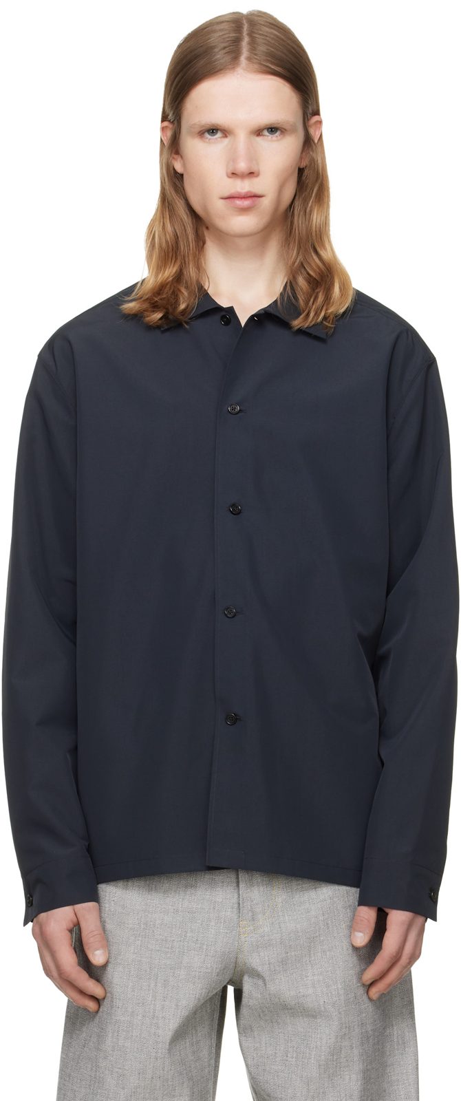 Black Boxy Shirt 262249M192000
