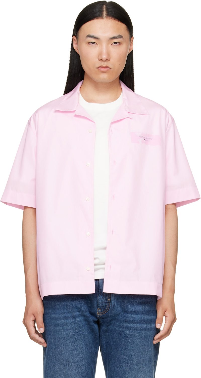 Pink [지방시] Paris Paint Print Poplin Shirt 262278M192003