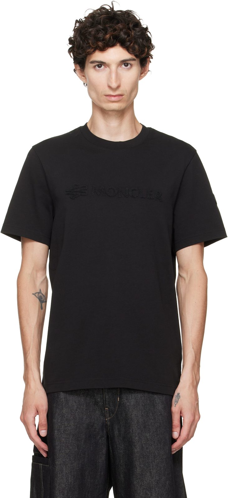 Black Logo Cotton T-shirt 262111M213002