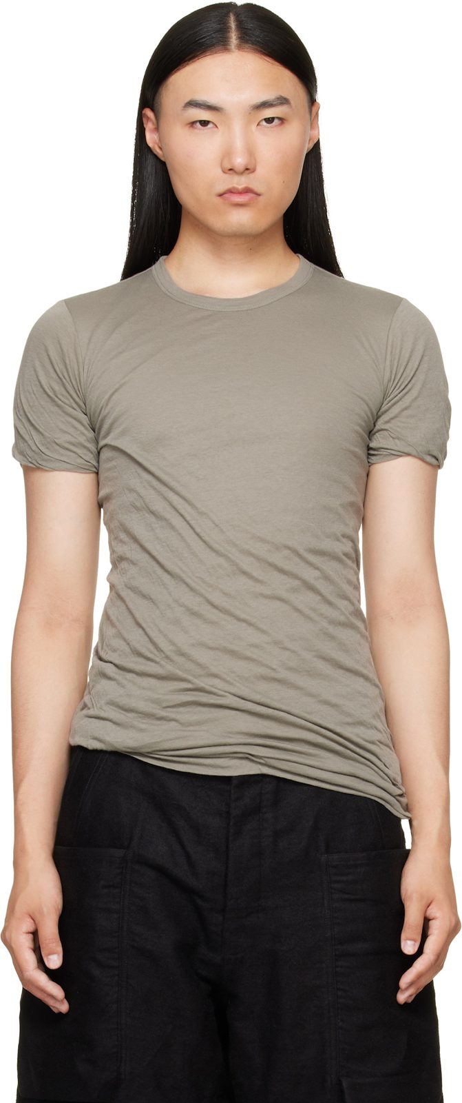 Taupe Tower Double S / S T-shirt 262232M213048