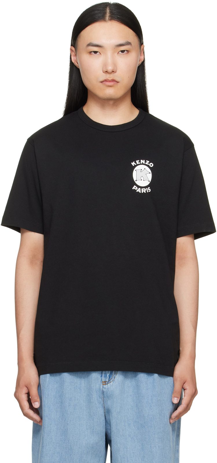 Black [겐조] Paris Cotton Emblem T-shirt 262387M213007
