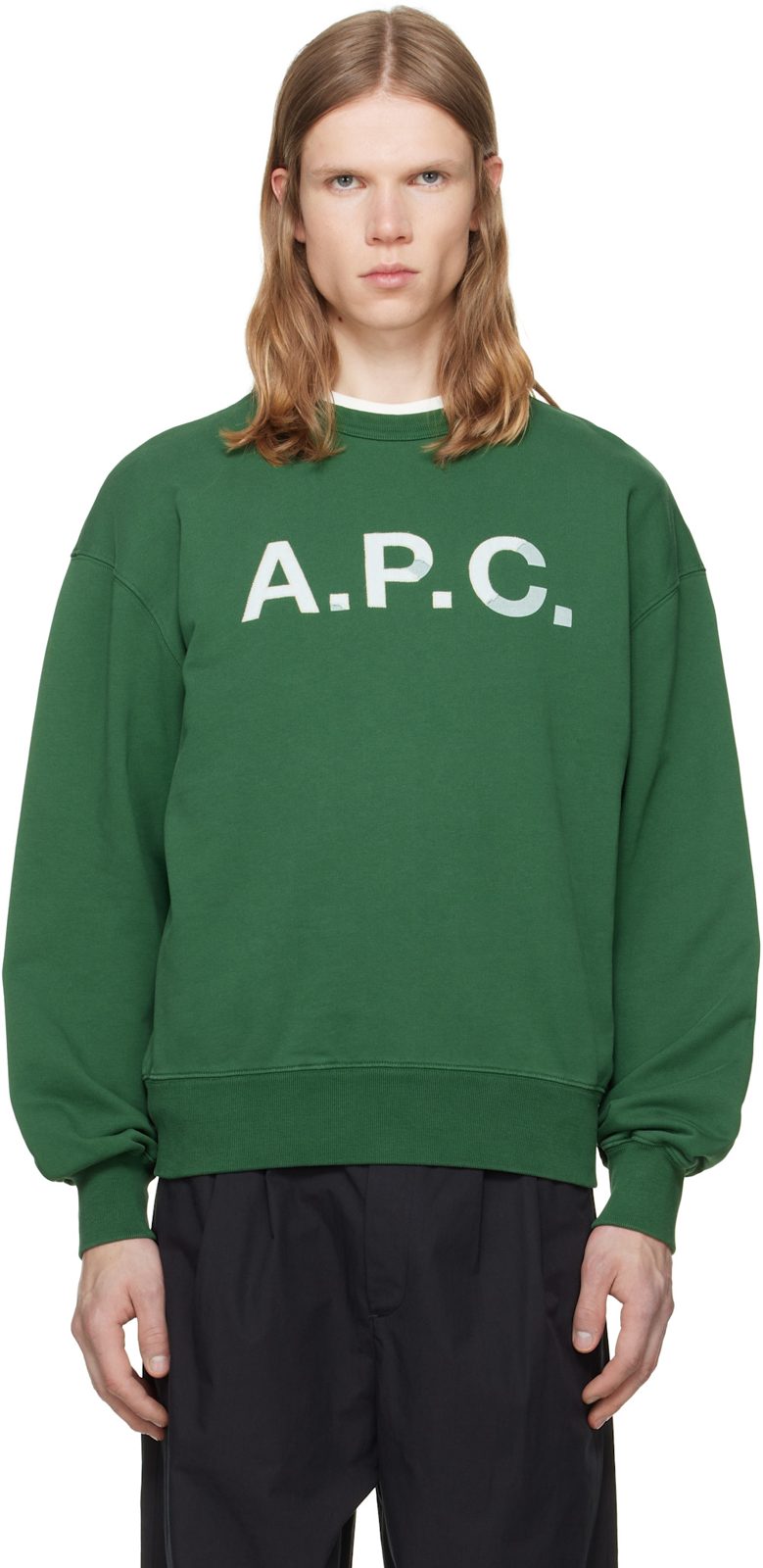 Green Vintage APC Sweatshirt 262252M204011