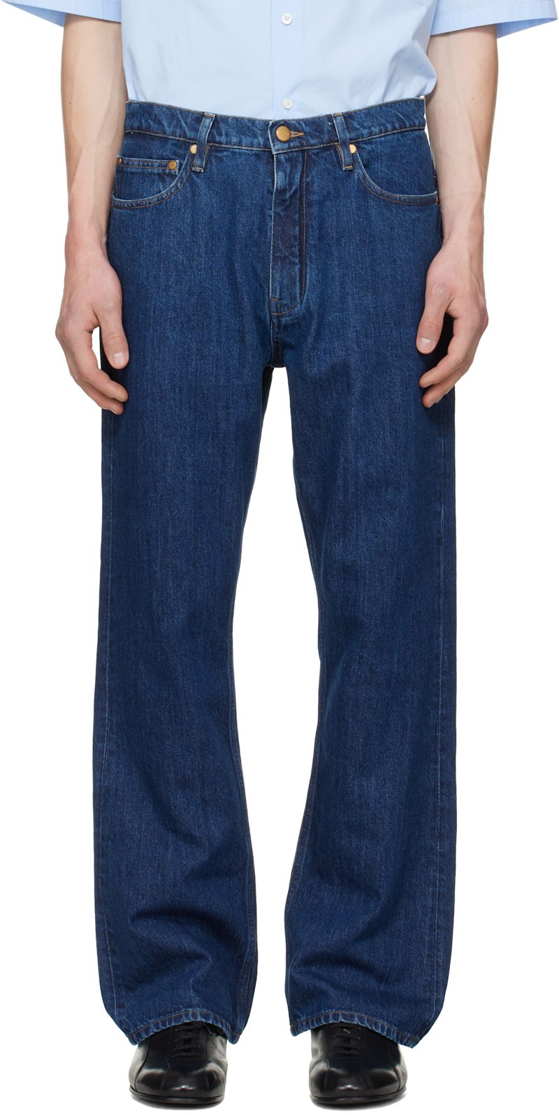 Blue Regular Denim Jeans 262249M186004