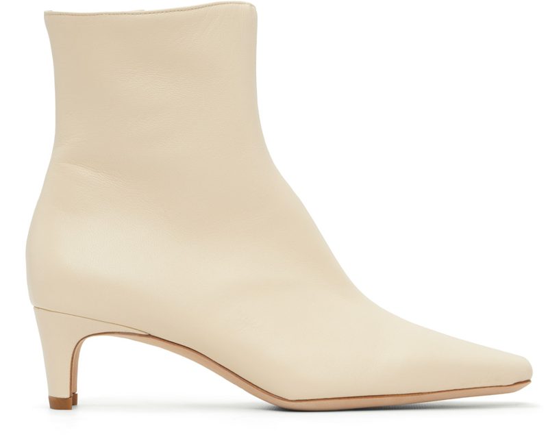 Staud [오프화이트] Wally Ankle Boots 262386F113009