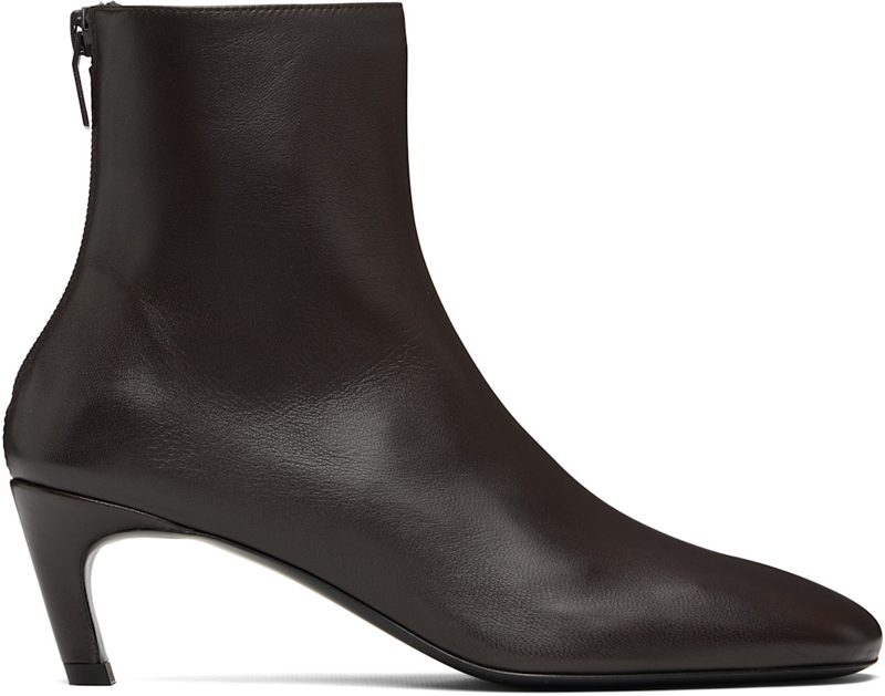 TOTEME Brown Soft Nappa Ankle Boots 262771F113000