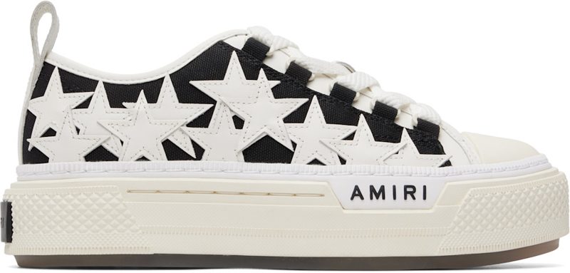Black & White Stars Court Low Sneakers 262886F128012