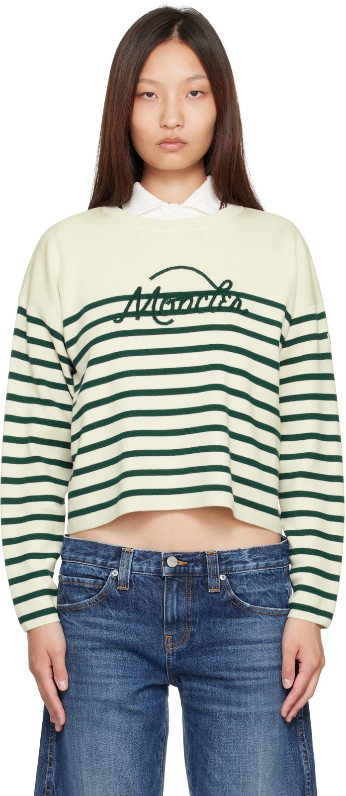오프화이트 Striped Wool Sweater 262111F096001