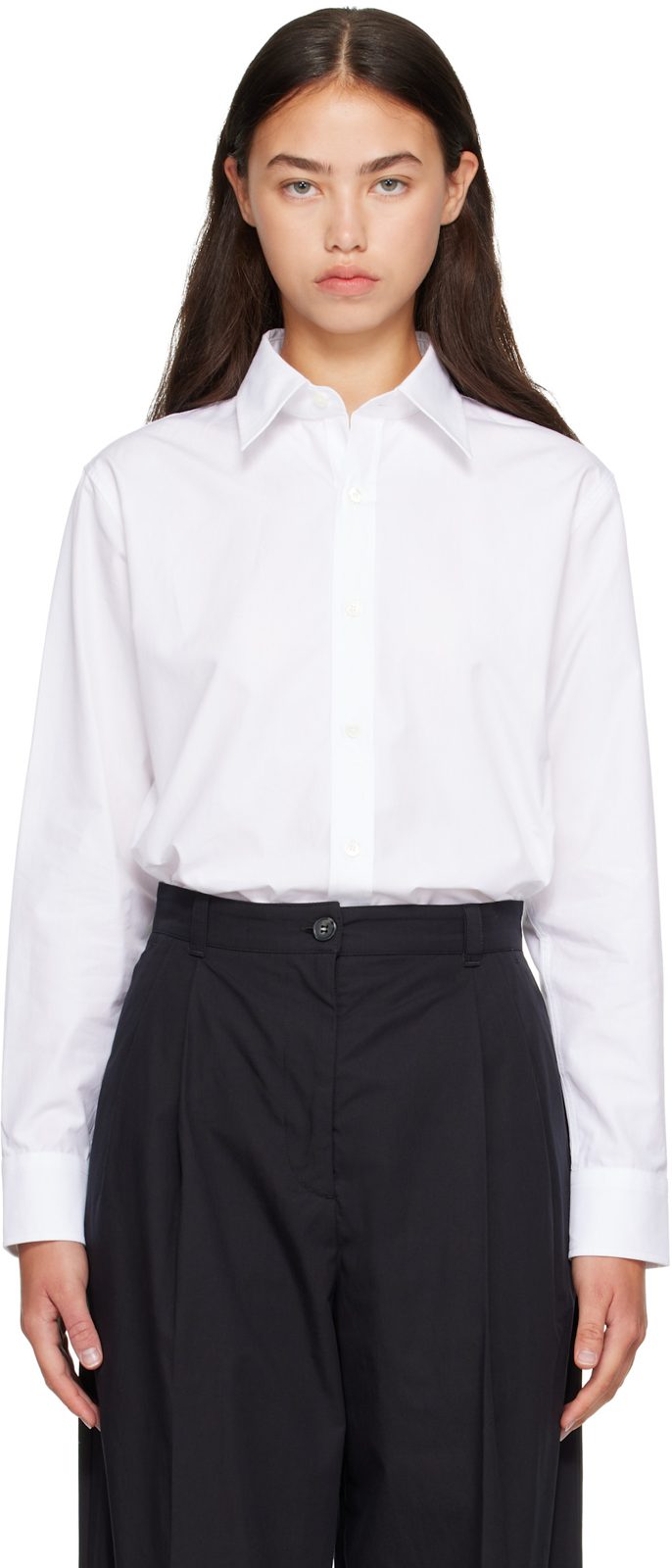 White Kayla Shirt 262252F109001
