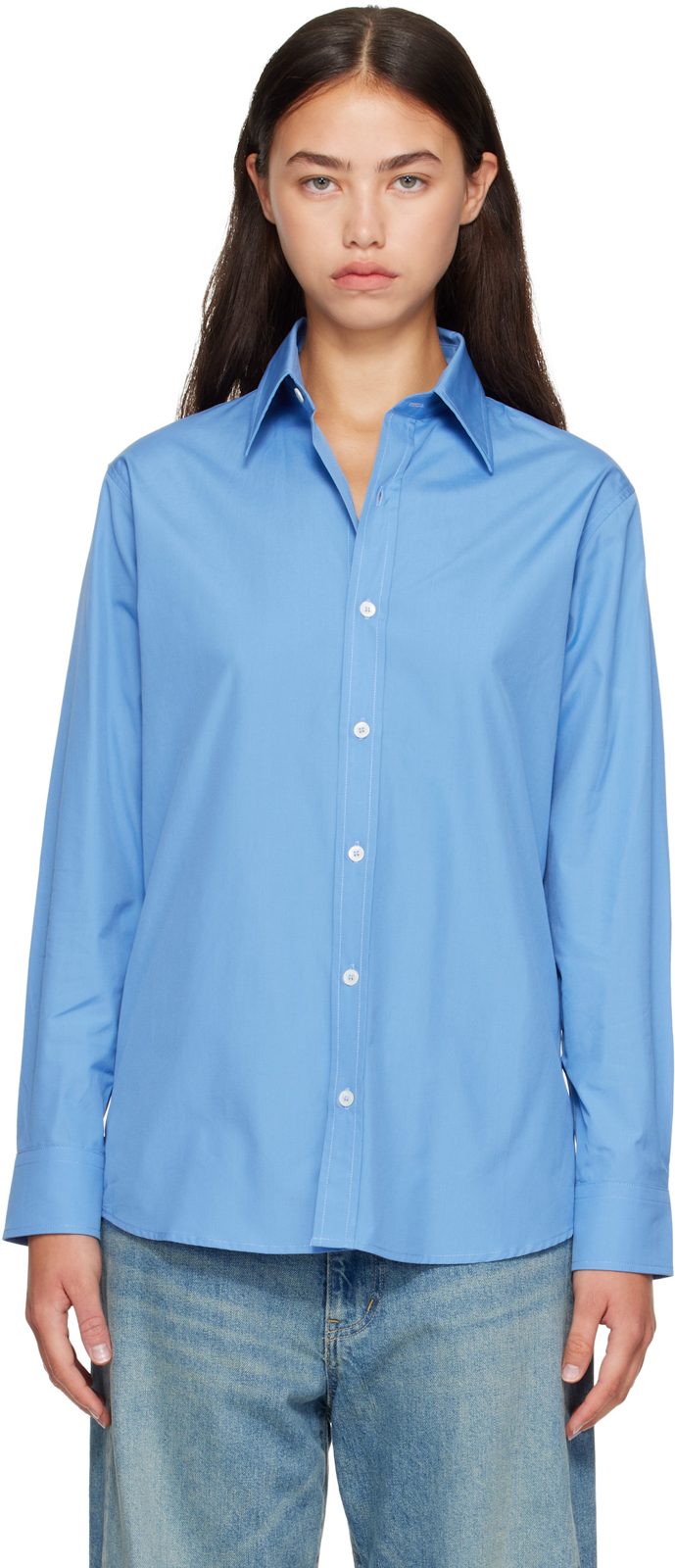 Blue Kayla Shirt 262252F109000