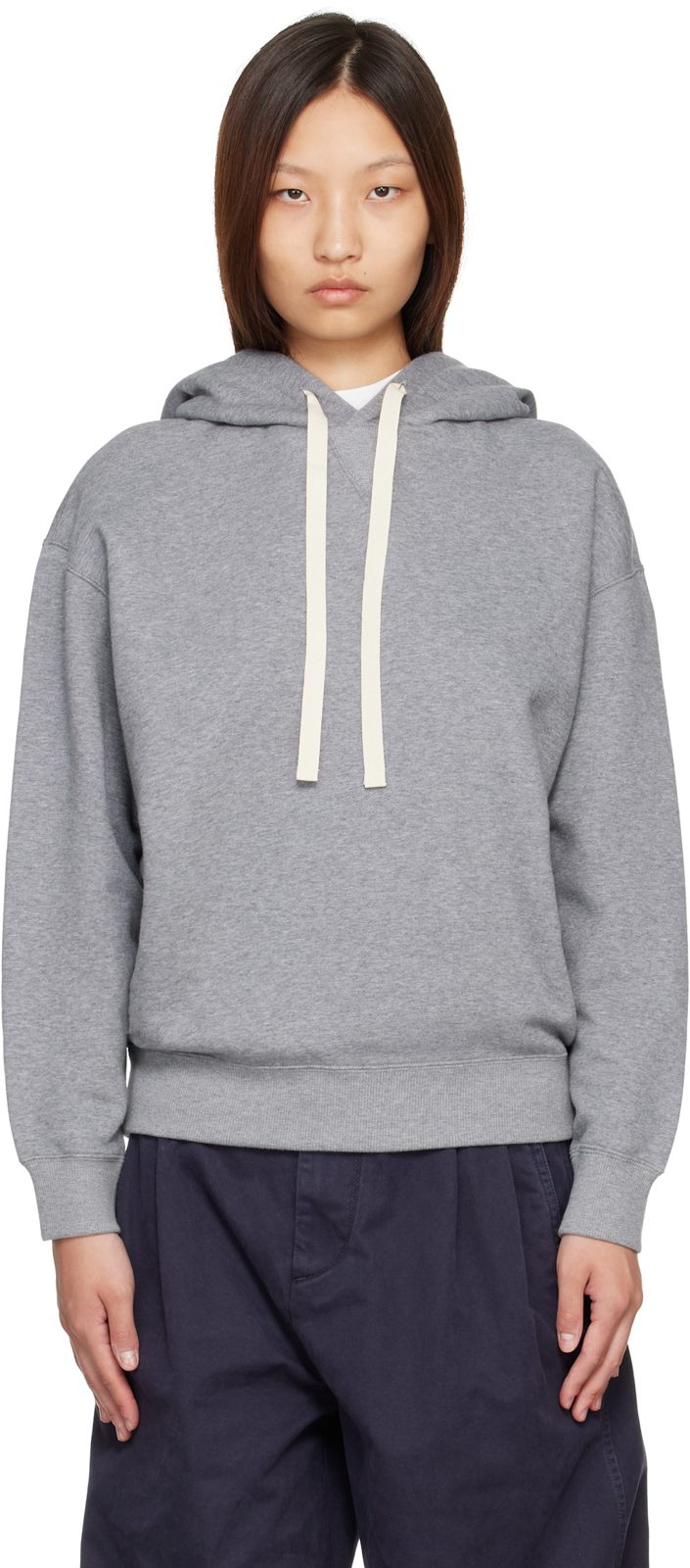 Gray Cotton Terry Hoodie 262249F097001