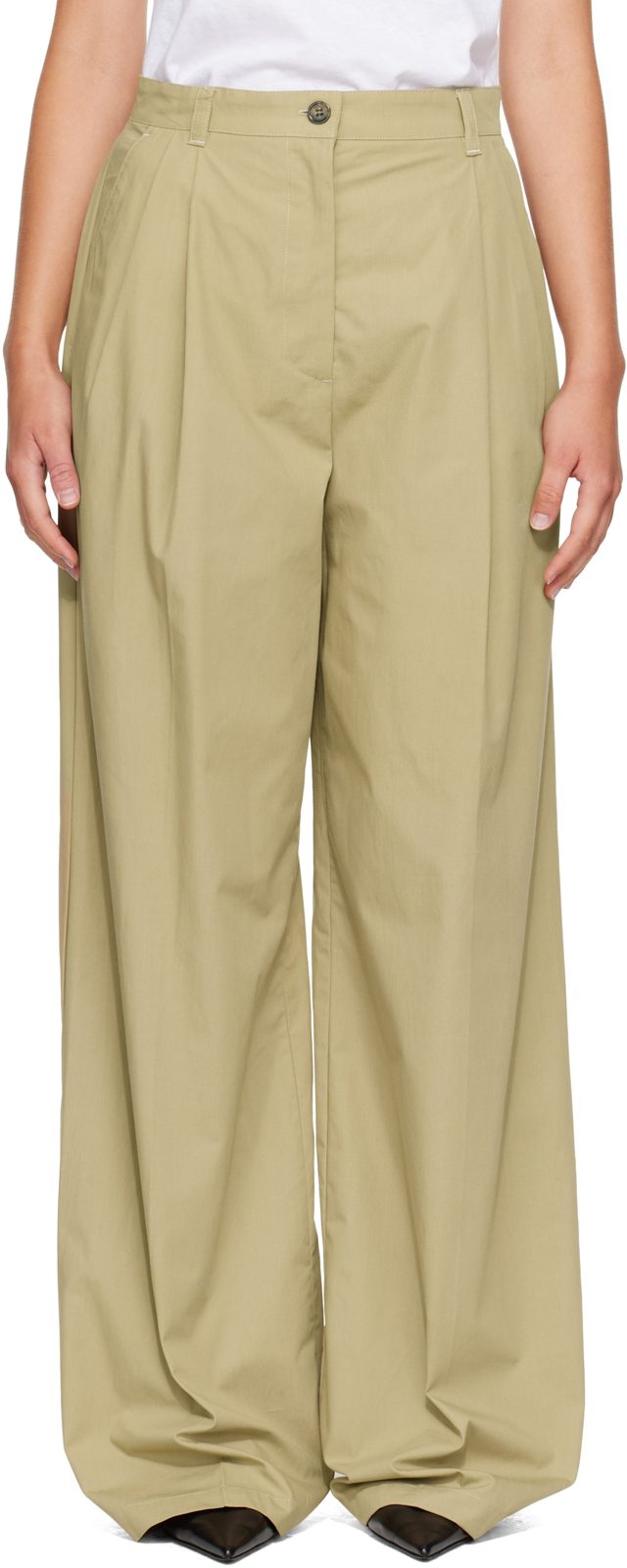 Beige Ginny Trousers 262252F087001