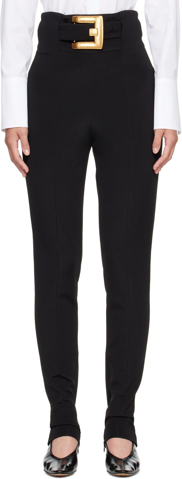 Black Stretch Belt Leggings 262251F085000