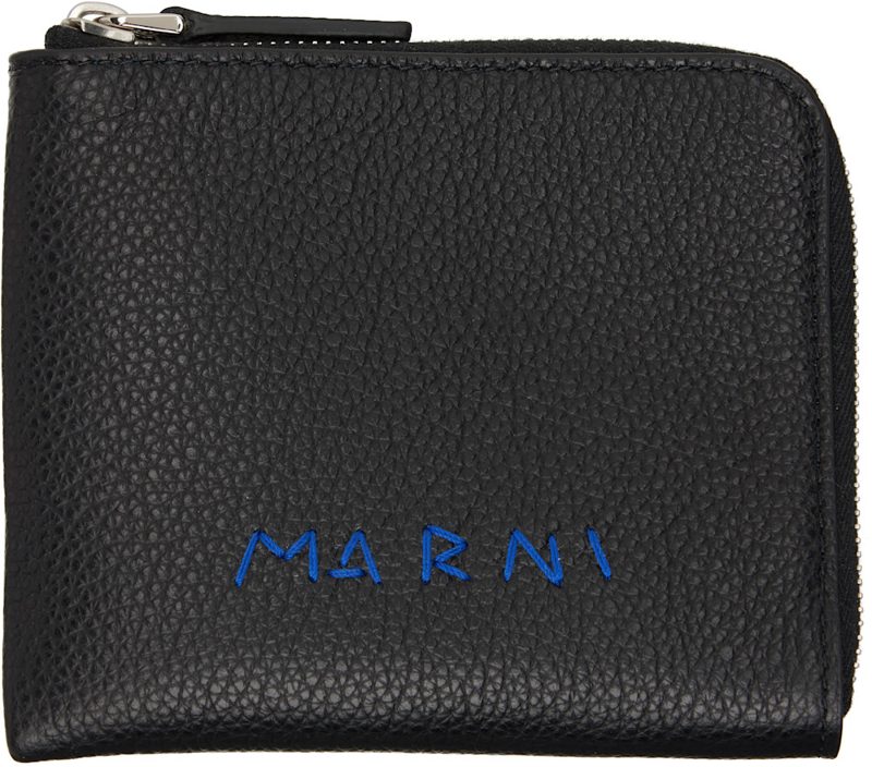 Marni Black Zip Around Wallet 262379M164017