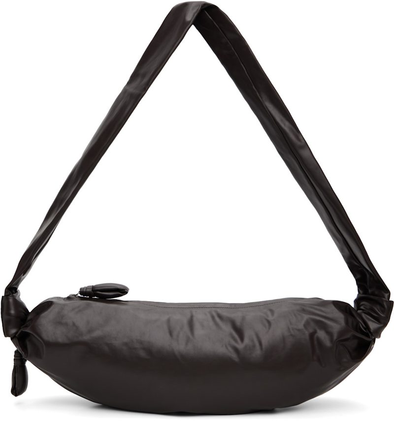 Brown Medium Soft Croissant Bag 262646M170006