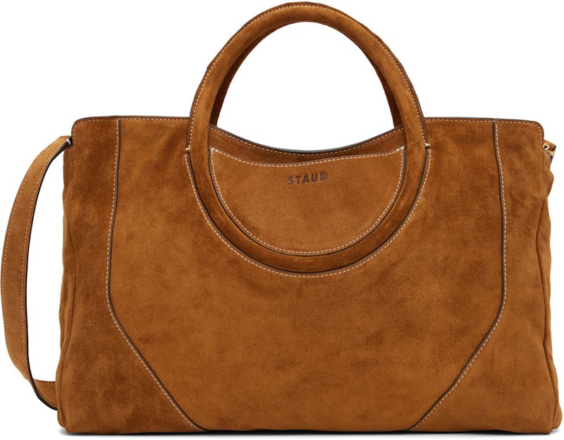 Staud Tan Maude Satchel Tote 262386F049001