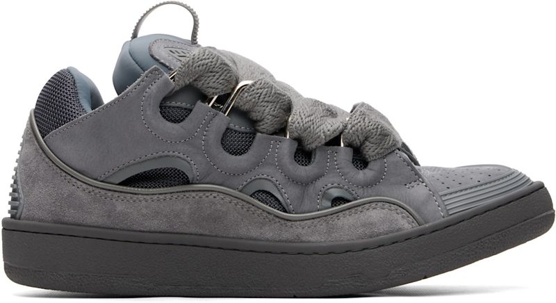 Gray Monocolor Curb Sneakers 262254F128014