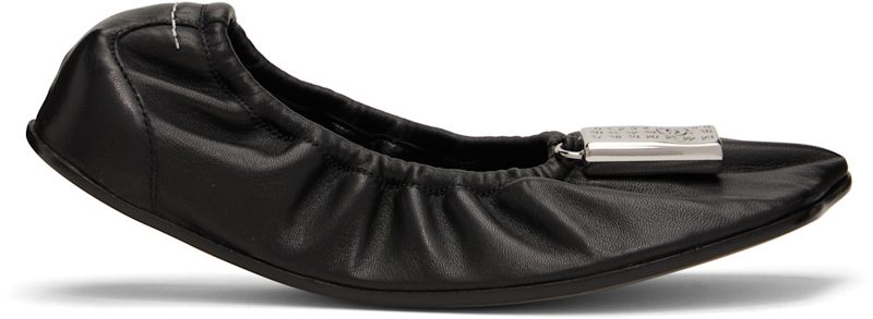 Black Numeric Anatomic Ballerina Flats 262188F118001