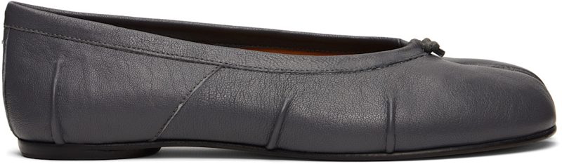 Gray Tabi Ballerina Flats 262168F118004