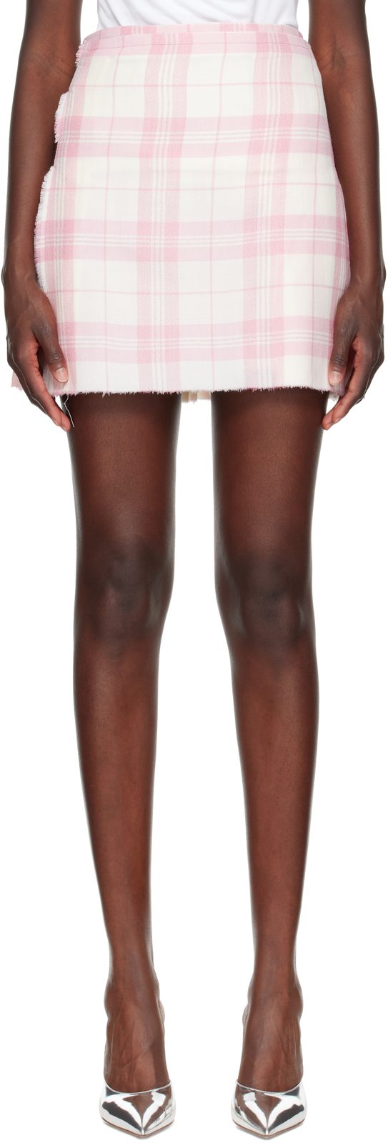Pink Kilt Miniskirt 262314F090011