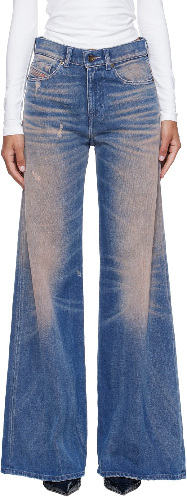 Blue & Pink Flare Regular Waist 1978 D-Akemi Jeans 262001F069029