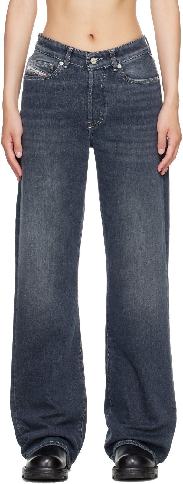 Blue High Waist 1971 D-Sent Regular Jeans 262001F069002