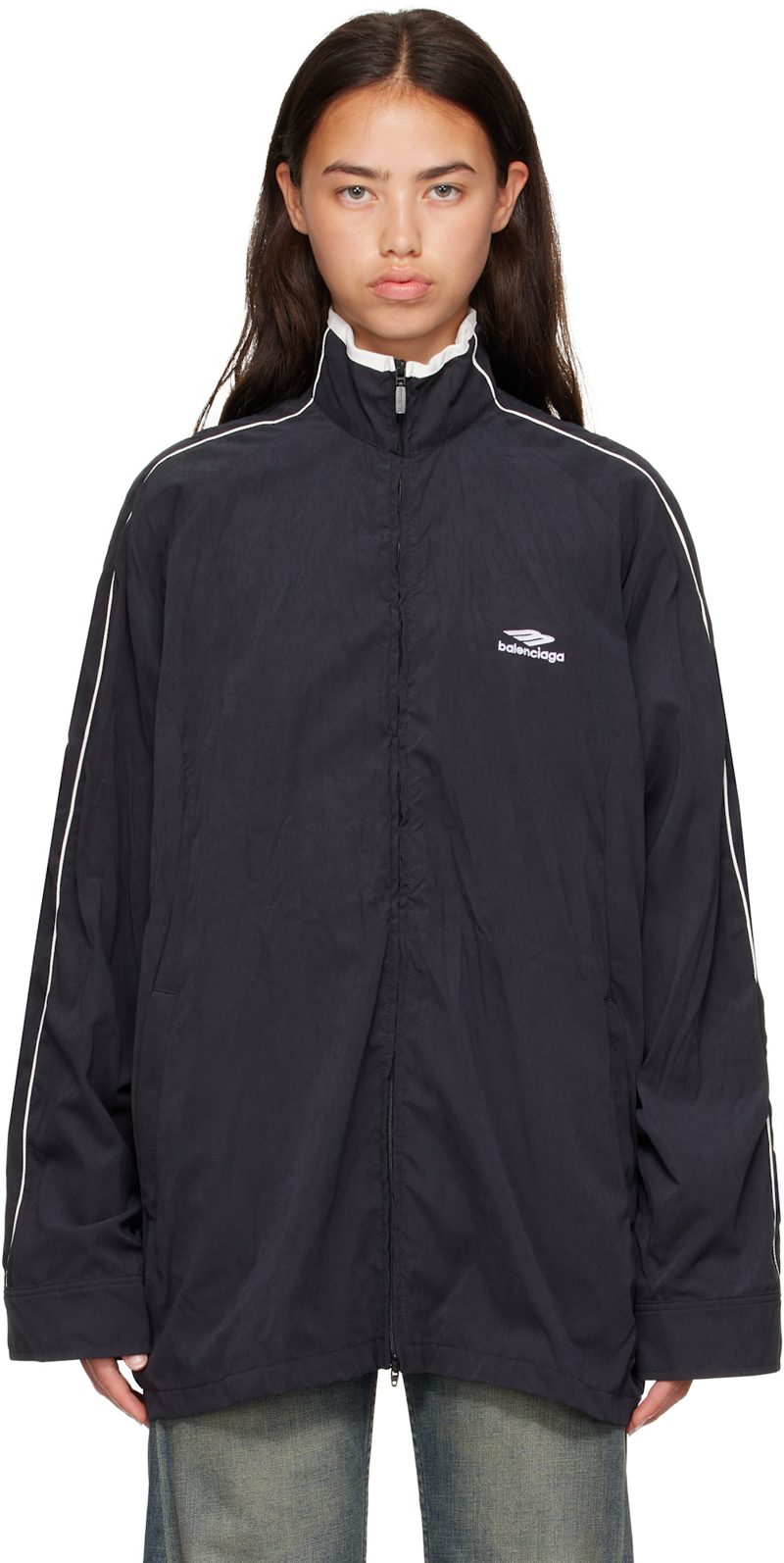 Black Fluid Peachy Track Jacket 262342F063000
