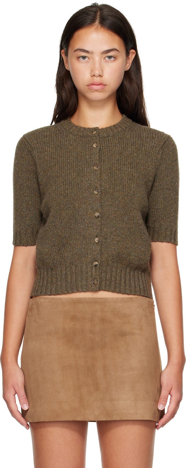 Khaki Nora Cardigan 262914F095000
