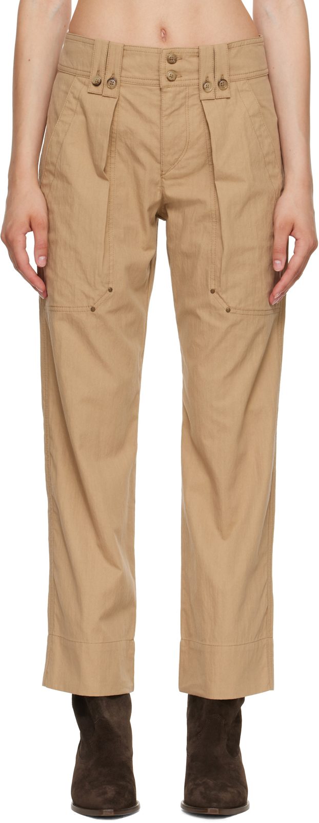 Khaki Amandine Trousers 262600F087001