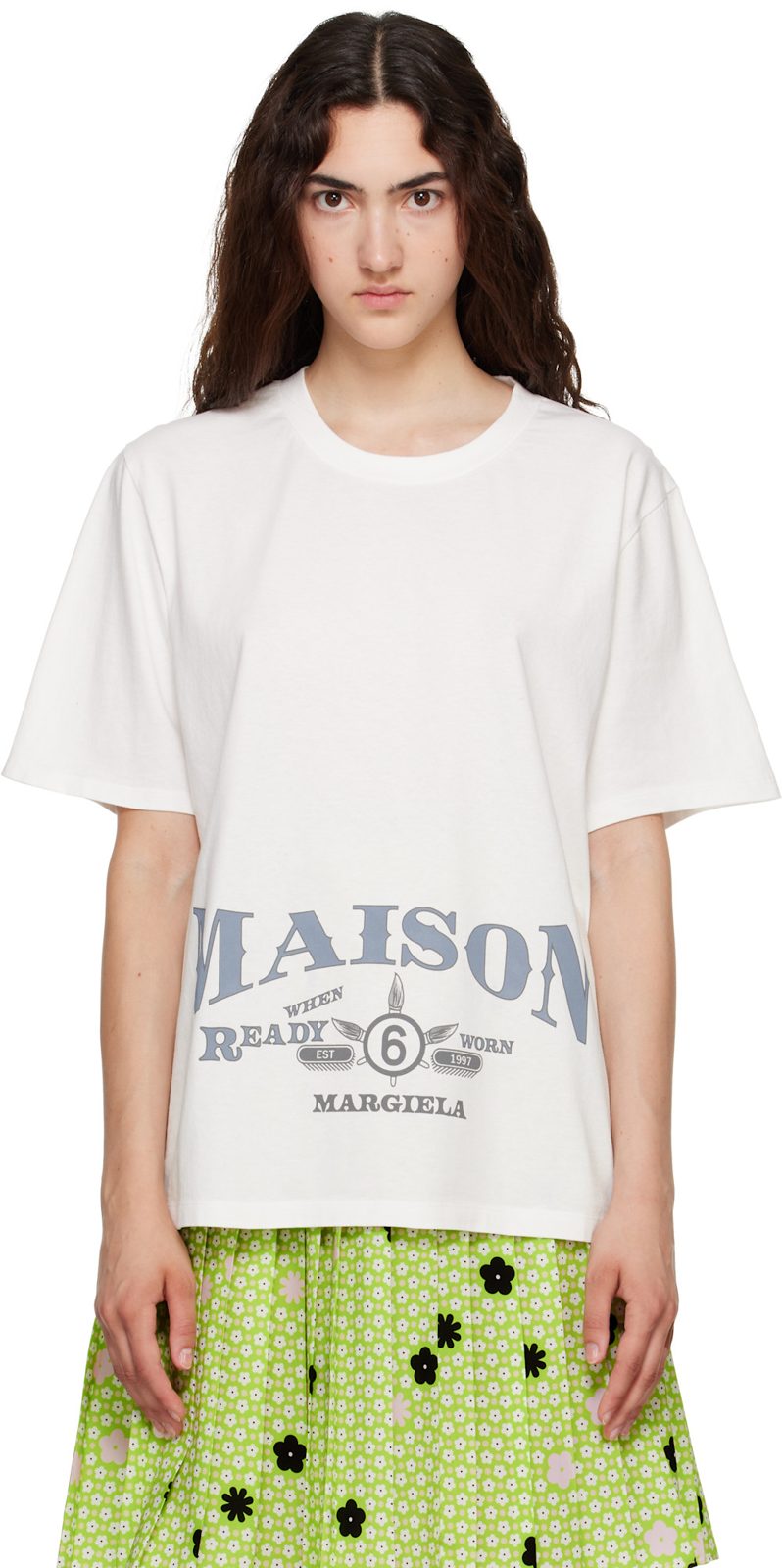오프화이트 Printed T-shirt 262188F110002