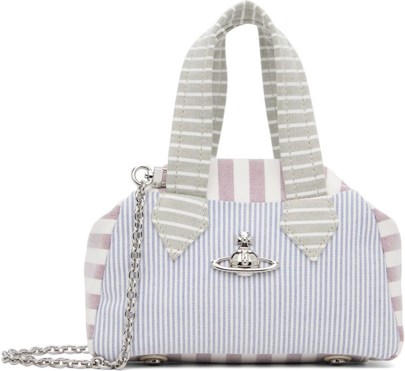 Navy & Burgundy Yasmine Small Archive Hand Bag 262314F046019