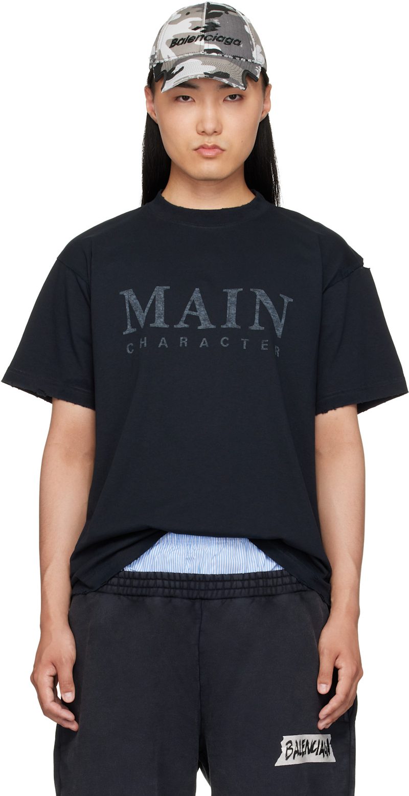 Black Main Character T-Shirt 262342M213022