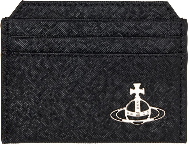 Black Slim Orb Card Holder 262314M163067