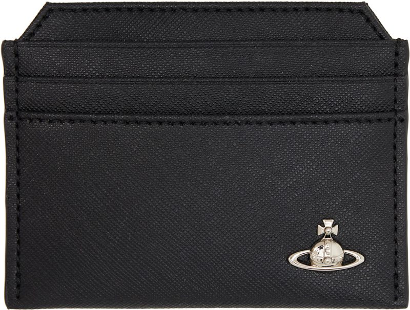 Black Slim Orb Card Holder 262314M163000