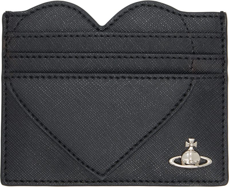 Black Heart Card Holder 262314M163002