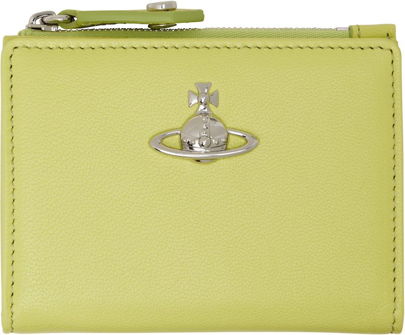 Green Slim Flap Card Holder 262314M163058